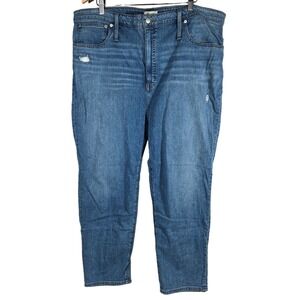Madewell Blue Classic Straight Blue Cotton Stretch‎ Jeans M3004 Womens 36